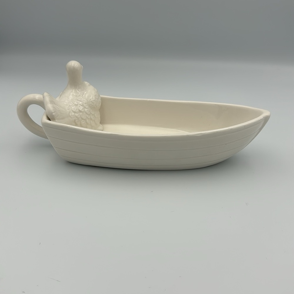 Ceramic White USS Turkey Gravy Boat NWT - Picture 9 of 9